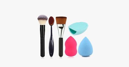 Skorter | 6-piece Brush-Sponge Combo – Making Makeup Mixing Easy