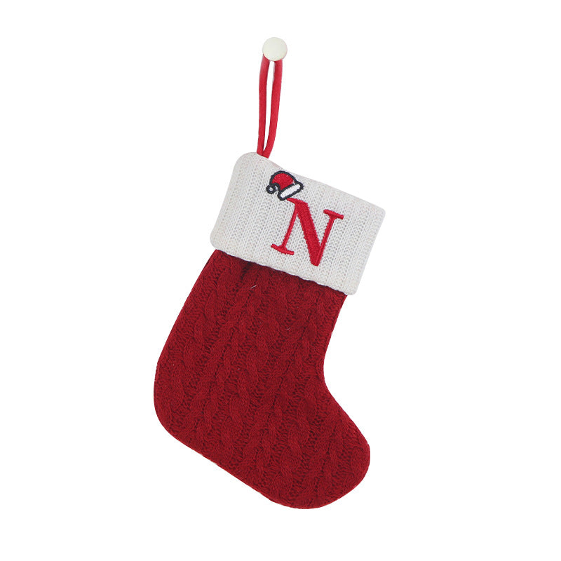 Skorter | Cozy Knit Socks, Embroidered Candy Gift Bag, Letter Christmas Stocking - Perfect for the Little Ones!