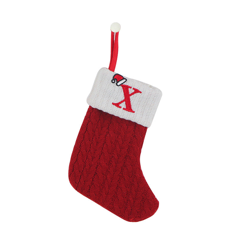 Skorter | Cozy Knit Socks, Embroidered Candy Gift Bag, Letter Christmas Stocking - Perfect for the Little Ones!