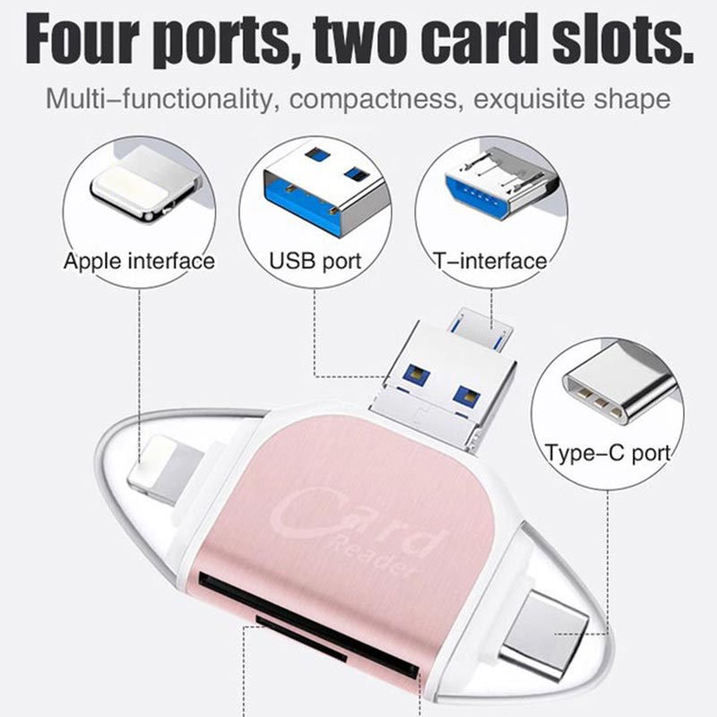 Skorter | 4-in-1 multifunctional card reader with multiple ports