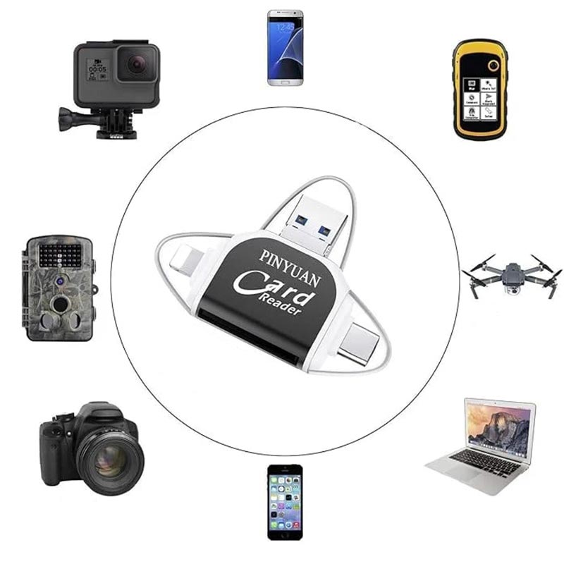 Skorter | 4-in-1 multifunctional card reader with multiple ports