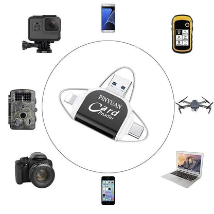 Skorter | 4-in-1 multifunctional card reader with multiple ports