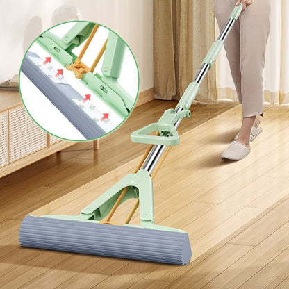 Skorter | Absorbent Folding Squeeze Sponge Mop with Brush
