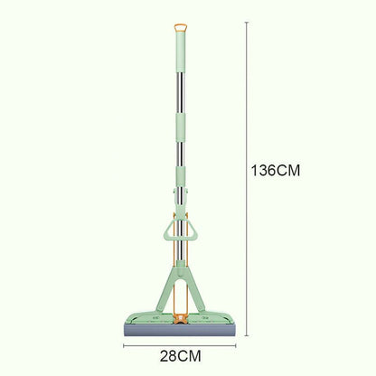 Skorter | Absorbent Folding Squeeze Sponge Mop with Brush