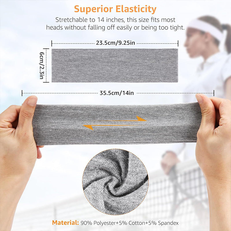 Skorter | Elastic Non-Slip Solid Color Headband