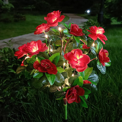 Skorter | Solar lamp with simulated azalea flower and ground stake