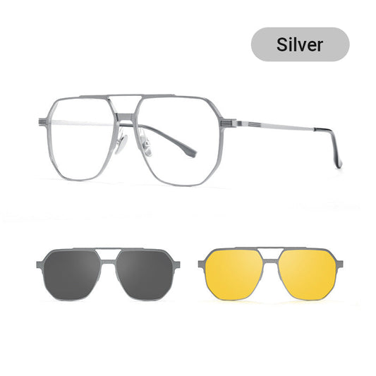 Skorter | 3 in 1 Vintage Magnetic Clip on Sunglasses