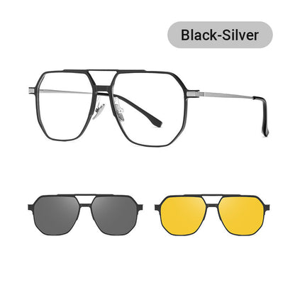 Skorter | 3 in 1 Vintage Magnetic Clip on Sunglasses