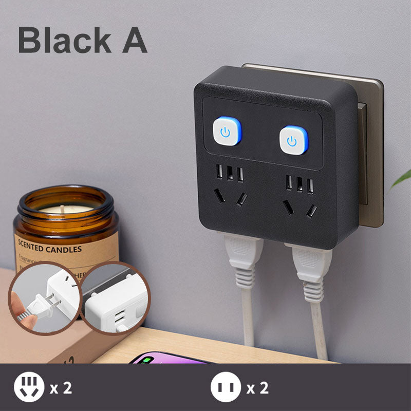 Skorter | 2-pack multifunctional socket converter with night light