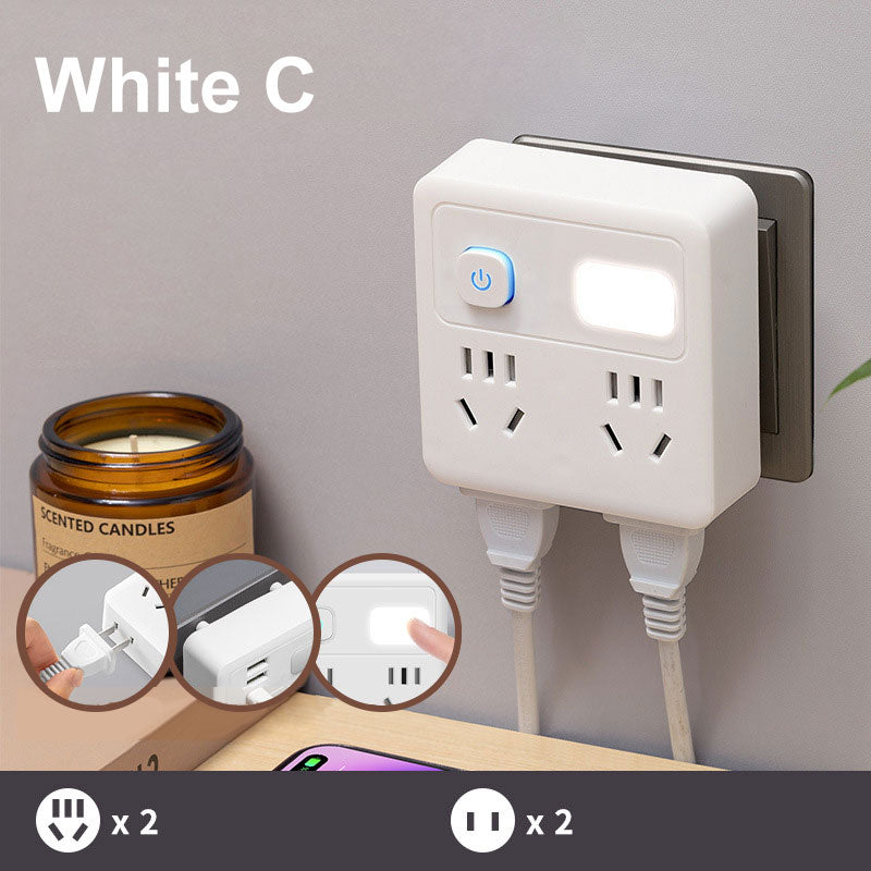 Skorter | 2-pack multifunctional socket converter with night light