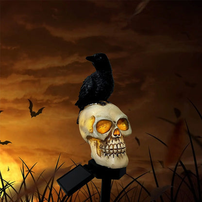 Skorter | Crow skull solar lamp for the garden