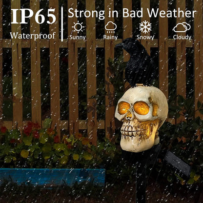 Skorter | Crow skull solar lamp for the garden