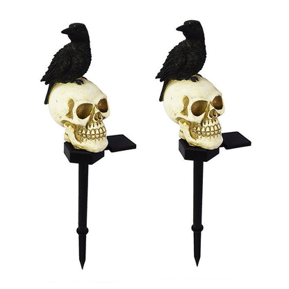 Skorter | Crow skull solar lamp for the garden