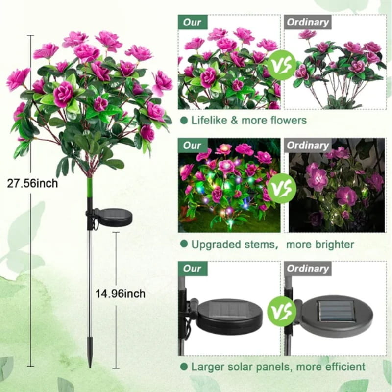 Skorter | Solar lamp with simulated azalea flower and ground stake