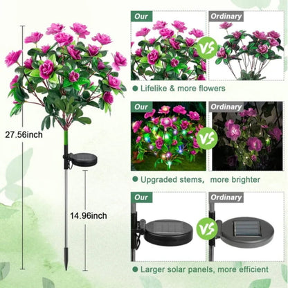 Skorter | Solar lamp with simulated azalea flower and ground stake