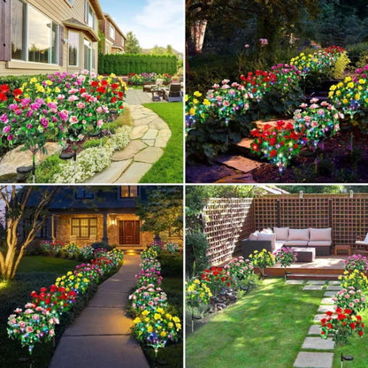 Skorter | Solar lamp with simulated azalea flower and ground stake