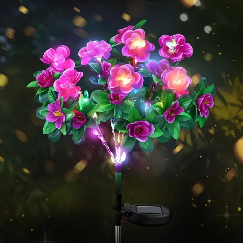 Skorter | Solar lamp with simulated azalea flower and ground stake