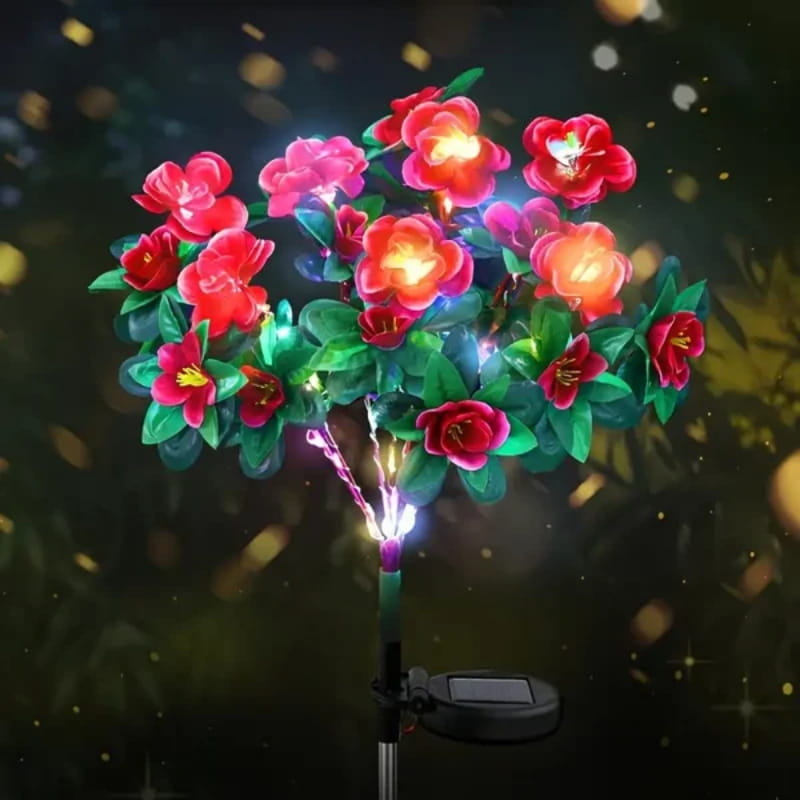 Skorter | Solar lamp with simulated azalea flower and ground stake