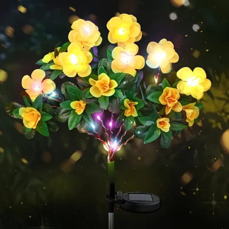 Skorter | Solar lamp with simulated azalea flower and ground stake