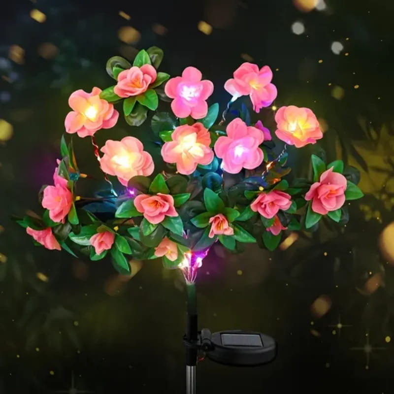 Skorter | Solar lamp with simulated azalea flower and ground stake