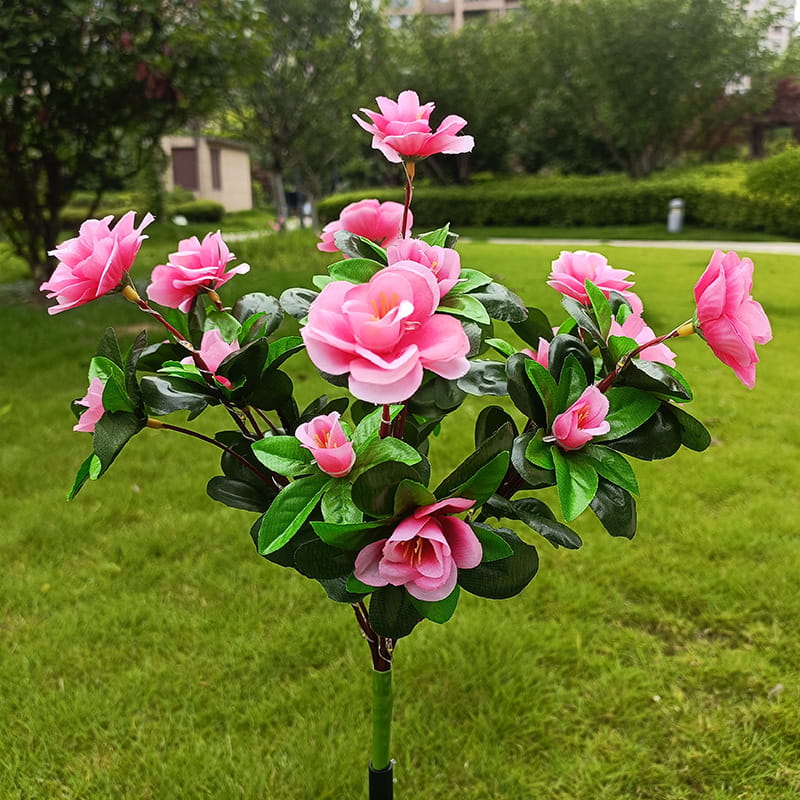 Skorter | Solar lamp with simulated azalea flower and ground stake