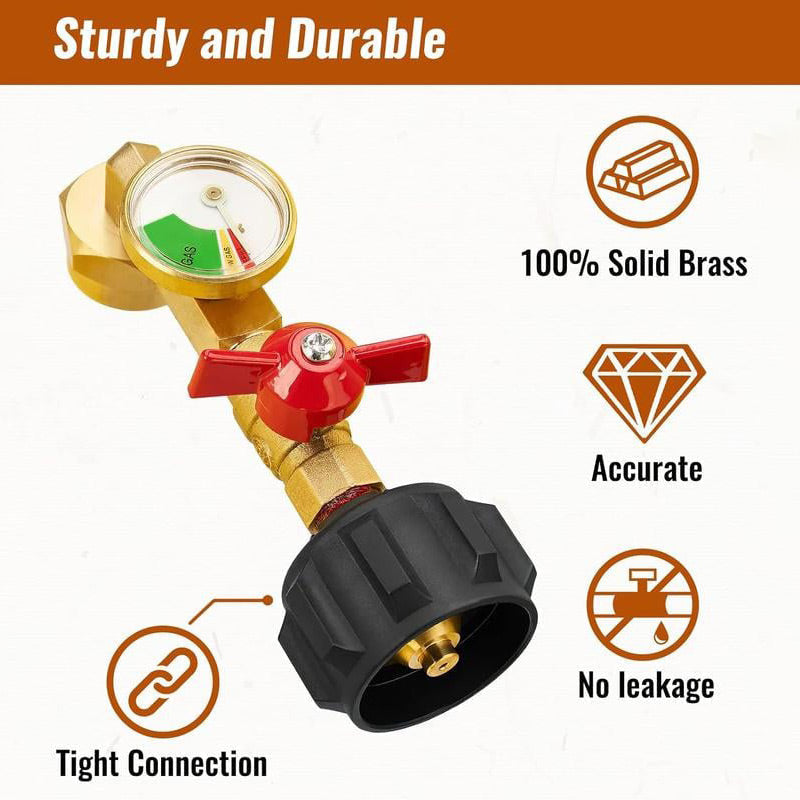 Skorter | Adapter for propane filling with angle and gauge