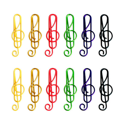 Skorter |  Multicolored musical clips in metal (100 pcs)