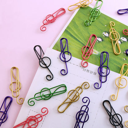 Skorter |  Multicolored musical clips in metal (100 pcs)