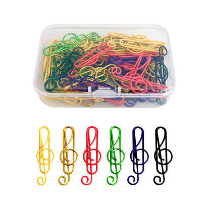 Skorter |  Multicolored musical clips in metal (100 pcs)