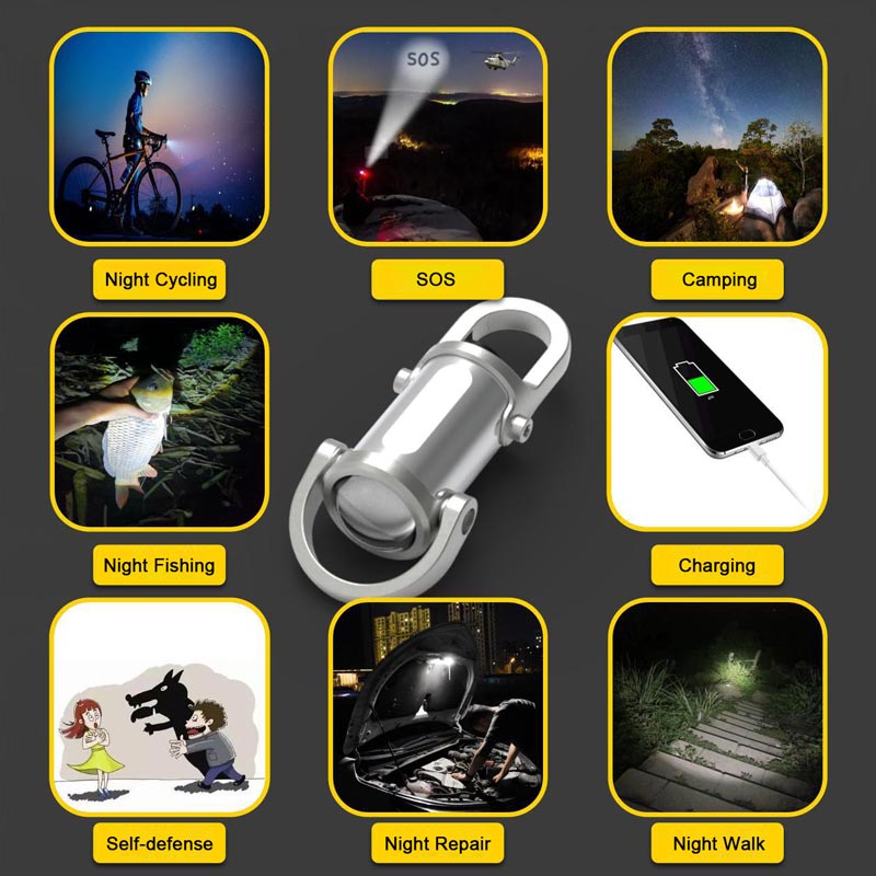 Skorter | 1200LM Super Bright Strong Mini Keychain Waterproof Flashlight