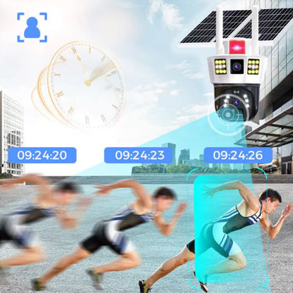 Skorter | 360° smart solar surveillance camera with three screens