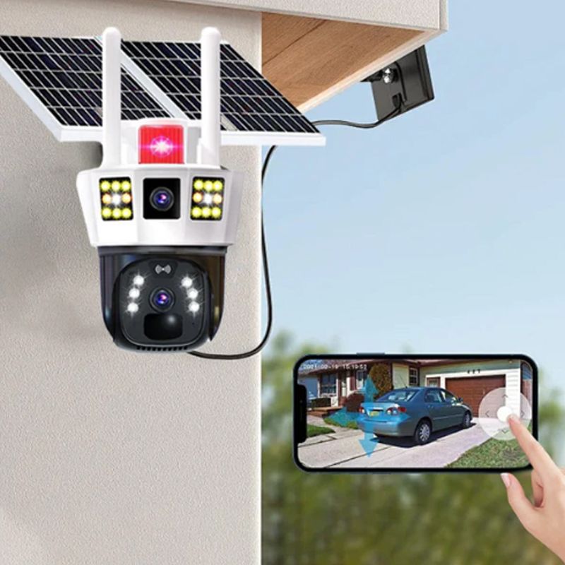 Skorter | 360° smart solar surveillance camera with three screens