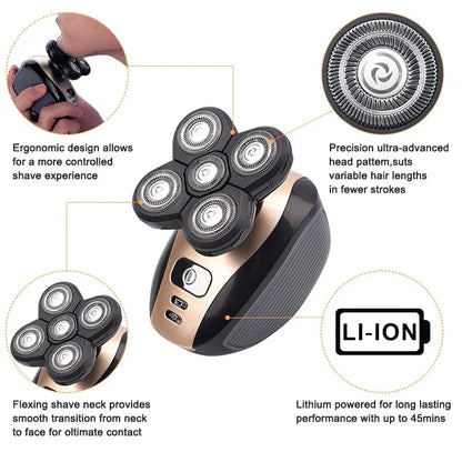 Skorter |  5-in-1 multifunctional 4D electric shaver