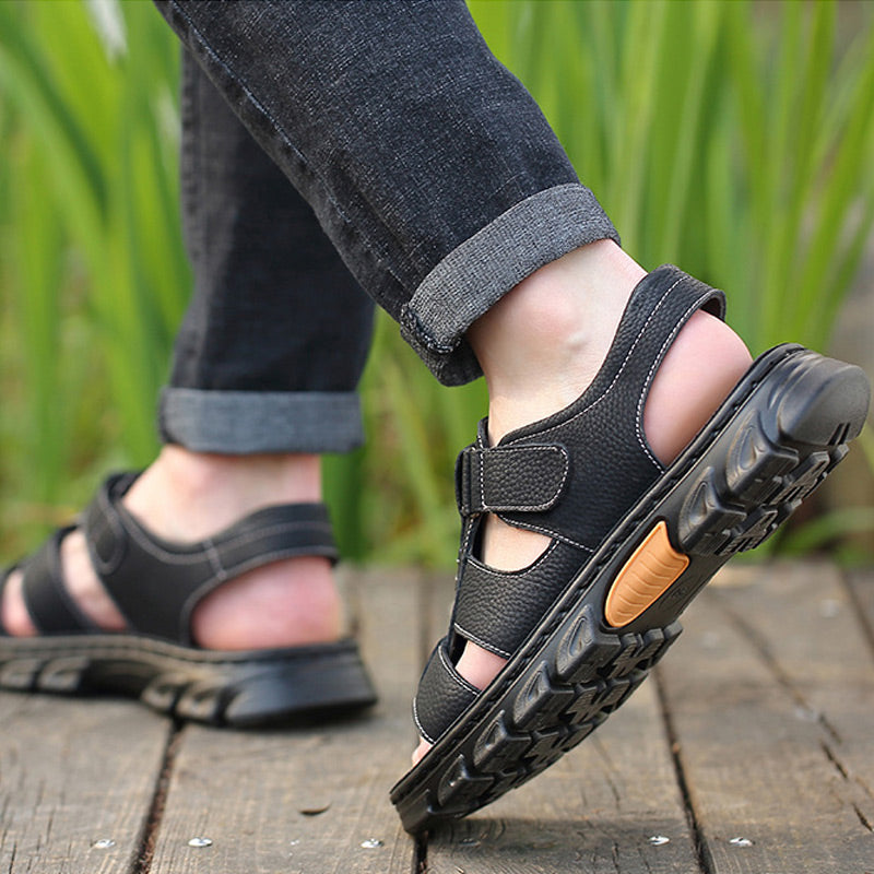 Skorter | Breathable summer sandals in leather for men