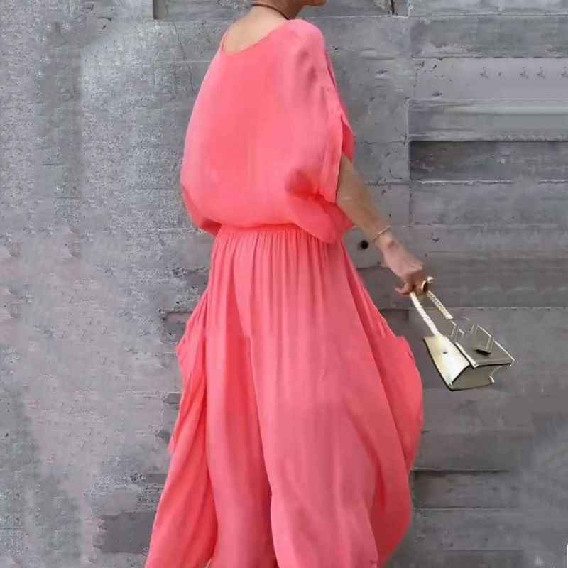 Skorter | 2-piece chiffon set with loose top and pants with wide split