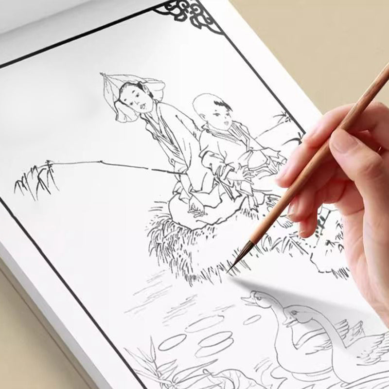 Skorter | Chinese painting white drawing copying album