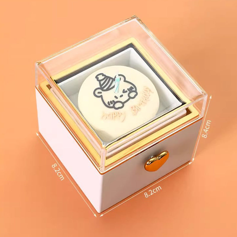 Skorter | Creative sweet bear cake rotating ring box