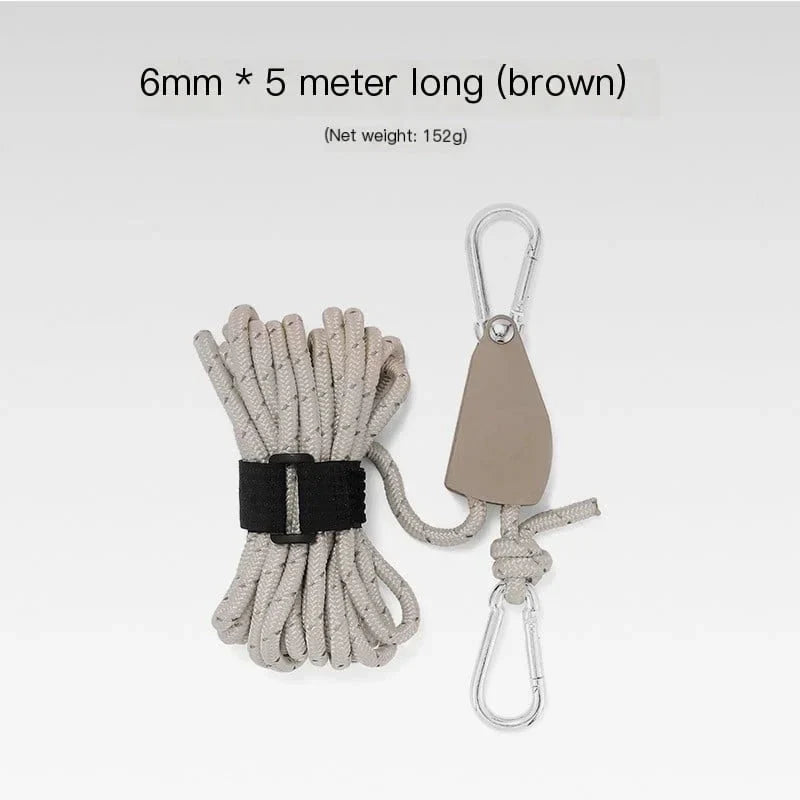 Skorter | Portable Adjustable Fix Tent High Strength Quick Release Pulley Camping Rope