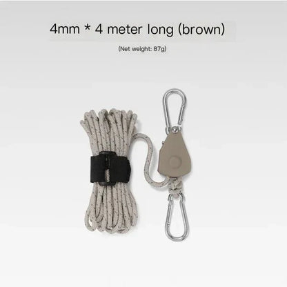 Skorter | Portable Adjustable Fix Tent High Strength Quick Release Pulley Camping Rope
