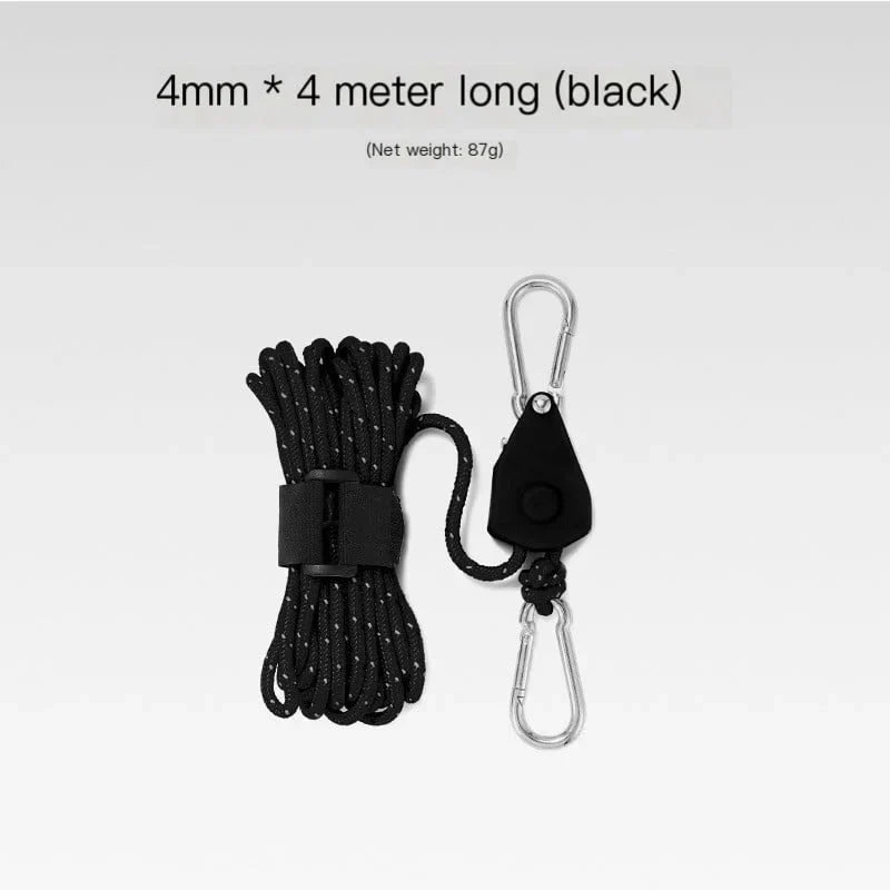 Skorter | Portable Adjustable Fix Tent High Strength Quick Release Pulley Camping Rope