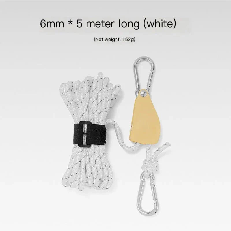 Skorter | Portable Adjustable Fix Tent High Strength Quick Release Pulley Camping Rope