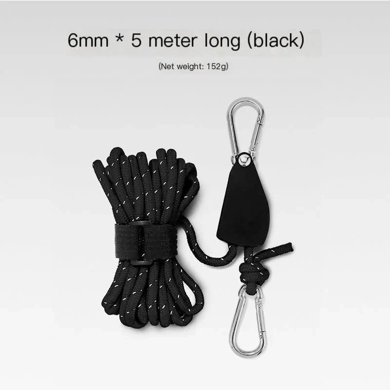 Skorter | Portable Adjustable Fix Tent High Strength Quick Release Pulley Camping Rope