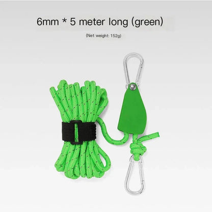 Skorter | Portable Adjustable Fix Tent High Strength Quick Release Pulley Camping Rope