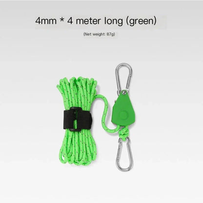 Skorter | Portable Adjustable Fix Tent High Strength Quick Release Pulley Camping Rope