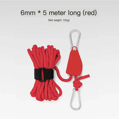 Skorter | Portable Adjustable Fix Tent High Strength Quick Release Pulley Camping Rope