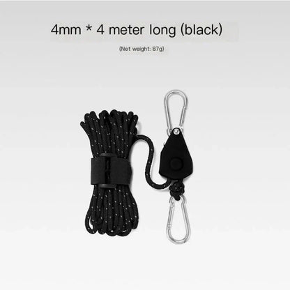 Skorter | Portable Adjustable Fix Tent High Strength Quick Release Pulley Camping Rope
