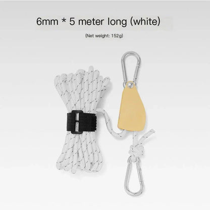 Skorter | Portable Adjustable Fix Tent High Strength Quick Release Pulley Camping Rope