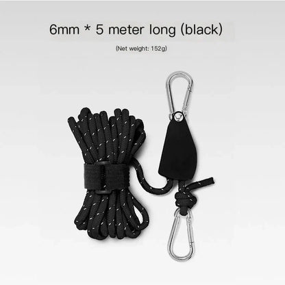 Skorter | Portable Adjustable Fix Tent High Strength Quick Release Pulley Camping Rope