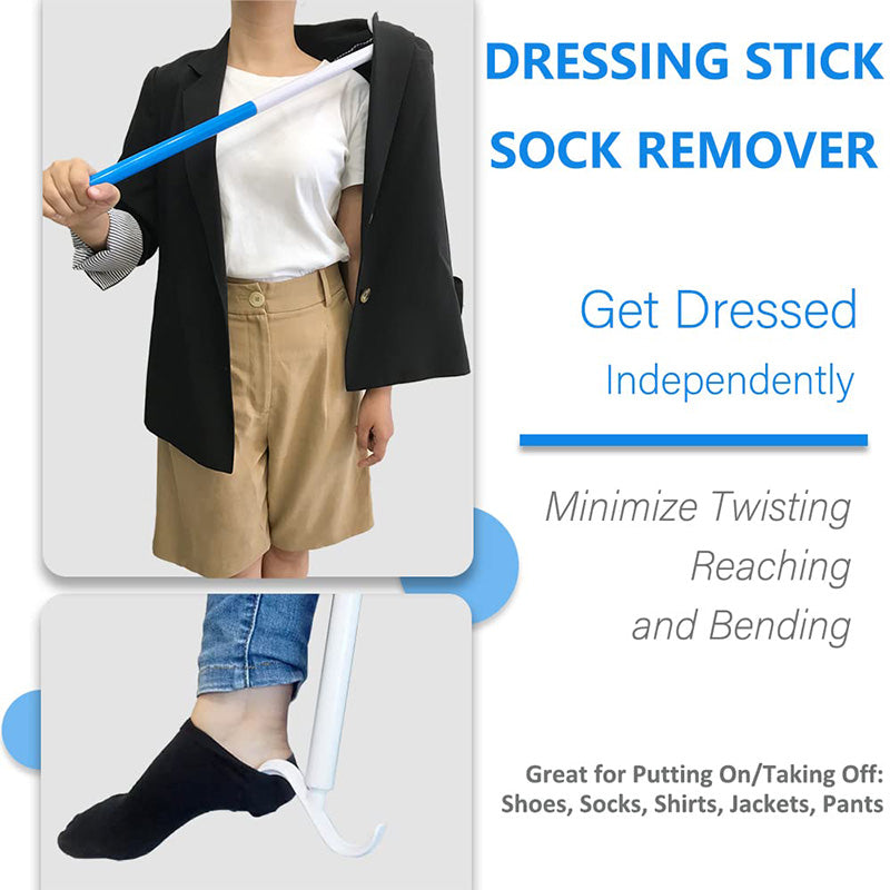 Skorter | Adjustable long shoehorn with sock remover for seniors