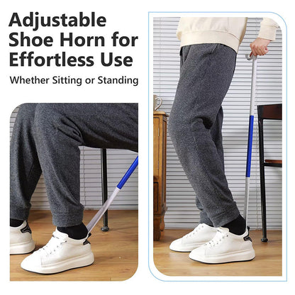 Skorter | Adjustable long shoehorn with sock remover for seniors
